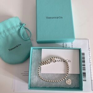 Tiffany & Co beaded heart bracelet